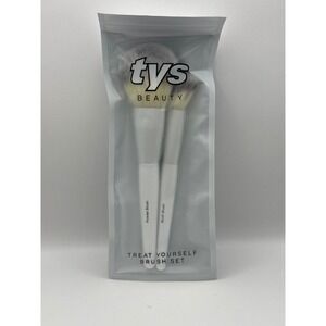 TYS Beauty Treat Yourself Brush Set 2pc Powder Blush Vegan BRAND NEW